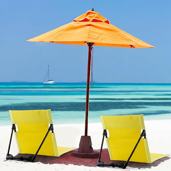 Karenhi 2 Pcs Foldable Poolside Chairs Portable Beach Chair Folding Poolside Chairs for Edge of Pool for Adults Traveling Camping Picnic Lawn Accessories (Green)