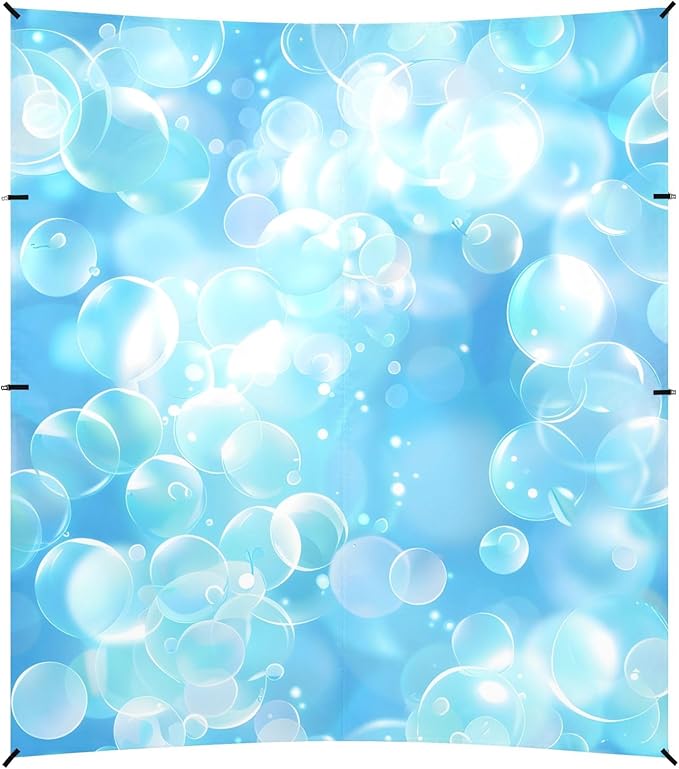 Very Light Blue Bubble Background Camping Sun Shelter Beach Tent Portable Beach Sun Shade Outdoor Canopy for Camping Trips Fishing Picnic