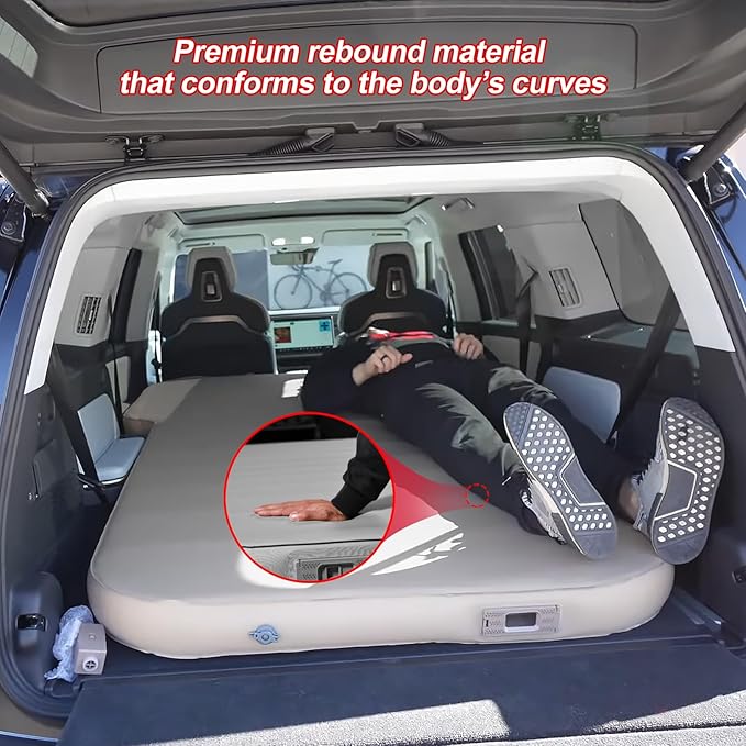 Air Mattress Compatible with R1S Camping Bed Rear Trunk Inflatable Bed Cushion Mattress fit for Rivian with Electric Pump for R1S Accessories