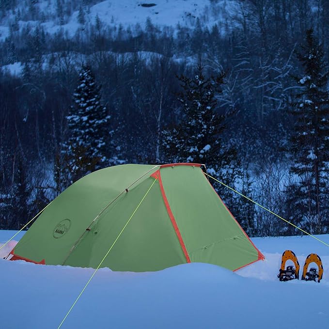 KAZOO 2／4 Person Camping Tent Outdoor Waterproof Family Large Tents 2/4 People Easy Setup Tent with Porch Double Layer | Outdoor Waterproof Family Large Tents Easy Setup