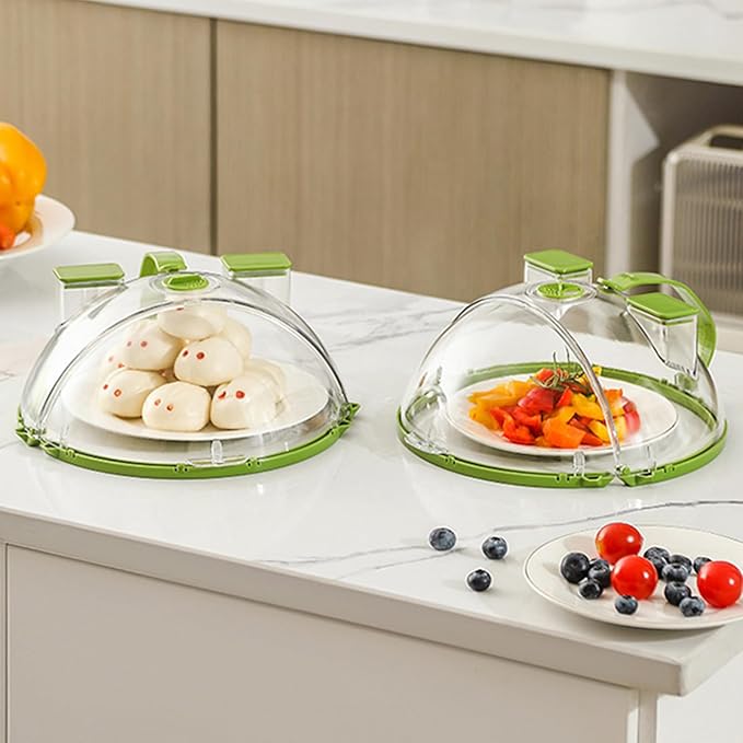 Practical Microwave Dish Lid Foldable Cover with Water Injections Technology for Even Heating Quick Breakfast