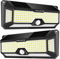 LECLSTAR Solar Outdoor Lights - 4000Lm 268 LED Security Lights with 4 Wide Angle Motion Sensor Lights for Outside IP65 Waterproof Solar Powered Wireless Flood Wall Lights with 3 Modes