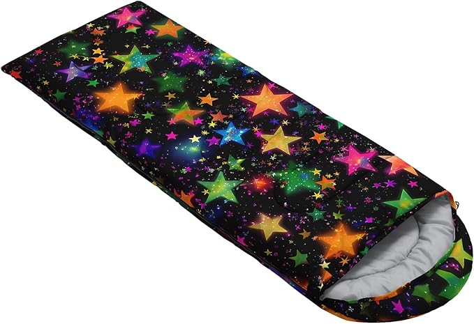 Kids Sleeping Bag for Boys Girls3D Basketball Print-Lightweight Warm Portable Outdoor Indoor-Waterproof Cold Weather Resistant Sleeping Bag for Camping Hiking