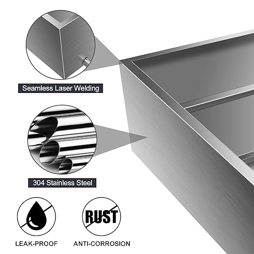 Maple Syrup Evaporator Pan Stainless Steel Syrup Evaporator Divided Pan with Valve and Thermometer Maple Syrup Boiling Pan for Boiling Maple Syrup 48x24x9.5 Inch