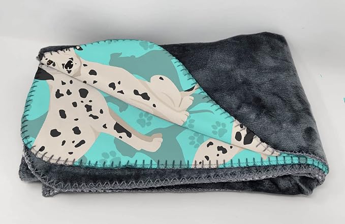 Caroline's Treasures MLM1033TBLT Dalmatian Soft Travel Blanket with Bag Airplane Blanket Indoor Outdoor Camping Blanket for Traveling Picnics Beach Trips Concerts