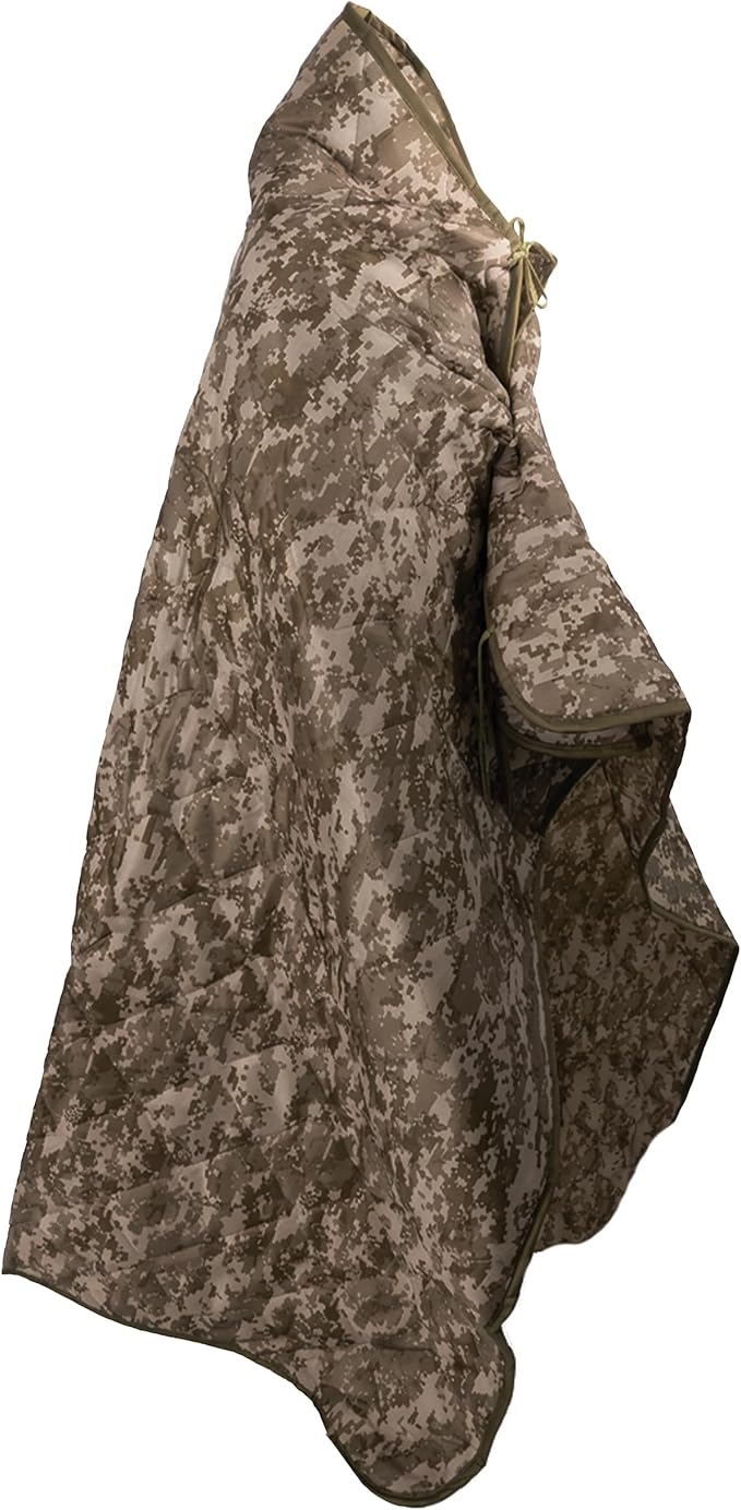 Rothco Camo Woobie Poncho Liner – Outdoor Quilted Camp Blanket Essential Field Gear