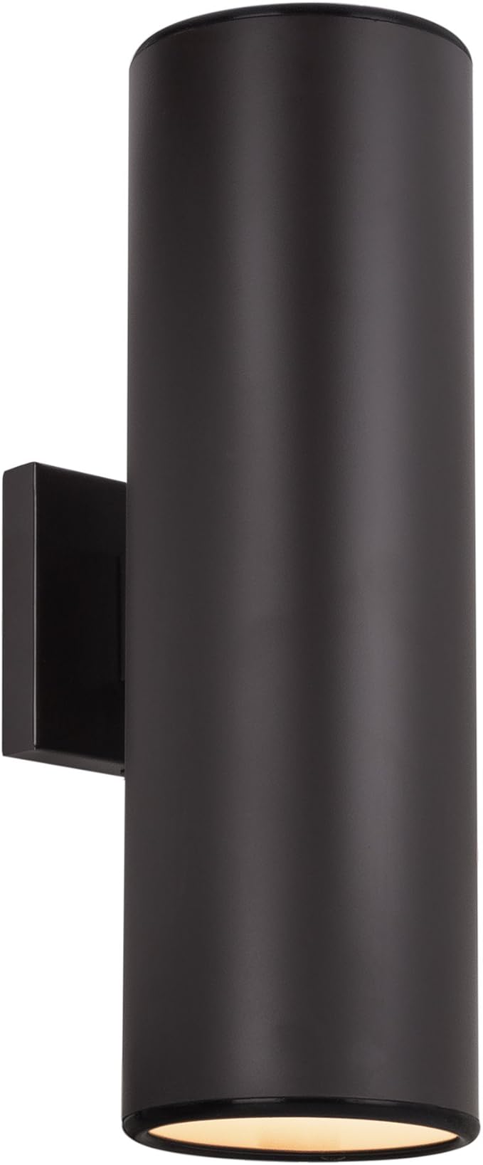 Kira Home Enzo 16 2-Light Modern Indoor/Outdoor Wall Sconce Weatherproof Up Down Light Cylinder Metal Shade + Oil Rubbed Bronze Finish