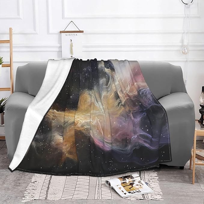Interstellar dust Soft Fleece Blanket 60 * 50 inch Soft Sofa Blanket Suitable for Sofa Camping Travel Night Cover Blanket