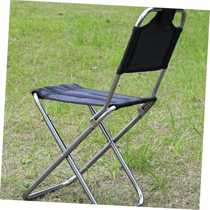 Fishing Camping Stool Lightweight Portable Folding Chair Outdoor Black