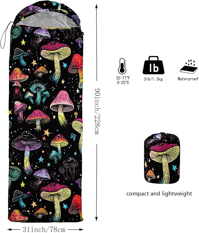 Ocean Themed Sea Turtle Sleeping Bag for Kids Boys GirlsLightweight Warm Cold Weather BackpackingWaterproof Compact Sleeping Bag with Compression Sack for Hiking Camping Outdoor.