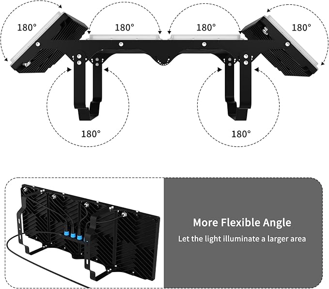 400W LED Flood Light 60000LM Super Bright Outdoor Security Lights UL Approved Plug with Wider Lighting Angle 6000K Daylight White IP66 WaterproofSuitable for All Outdoor venues
