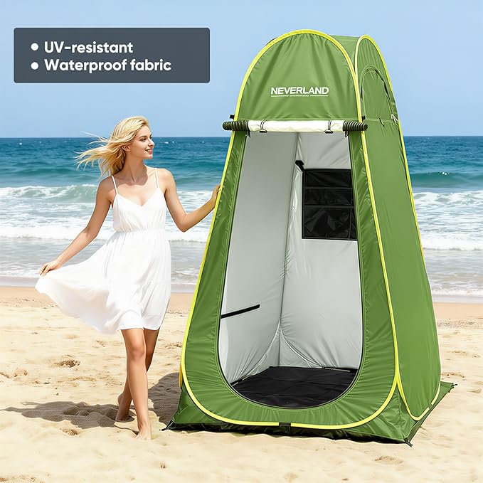Neverland Pop up Privacy Shower Tent - Portable Changing Shower Tent Dressing Room Bathroom Outdoor Rain Shelter for Camping Beach