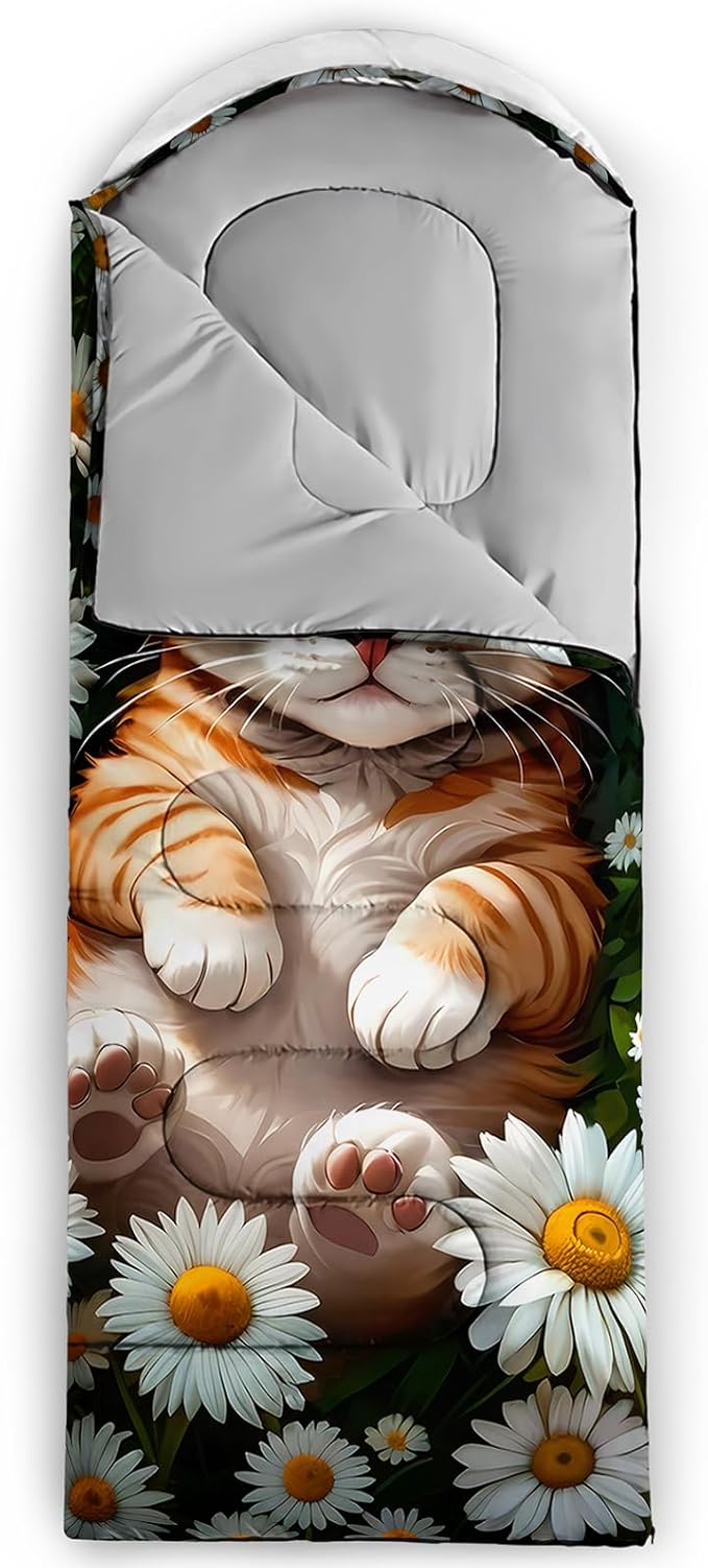 AILONEN Sports Basketball Sleeping Bag for Kids BoysWarm and Cool WeatherLightweightWaterproof Backpacking3D Galaxy Ball Print Sleeping Bag for Camping