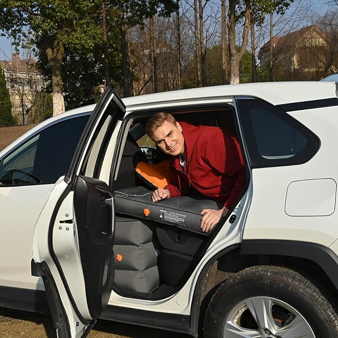 D-Hive Shortened Length - Unbeatable Durability SUV Air Mattress for Car Camping Durable Extra Thick 300D Oxford Fabric Quick Easy Set-Up w/Electric Pump Car Mattress with Base Extenders 180cm
