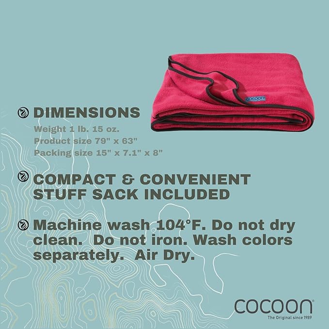cocoon- Premium - Travel Fleece Blanket - Cozy Soft Warm Lightweight - Regular 79 x 63