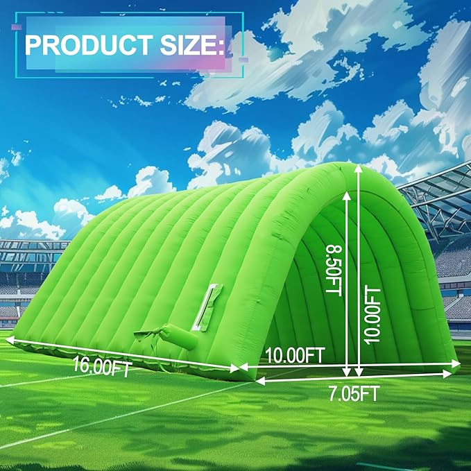 Inflatable Tunnel Sports Tunnel Entrance with Blower Football Tunnel Tent Entryway for Business Advertise Party Exhibition Promotion StreetShopSupermarketSchool
