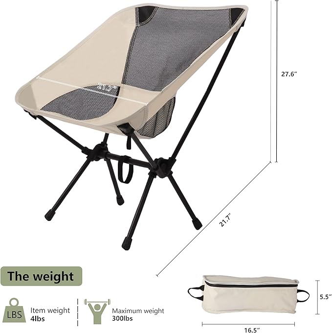 Camping &amp Lawn Foldable Outdoor Chair - Supports 330Lbs