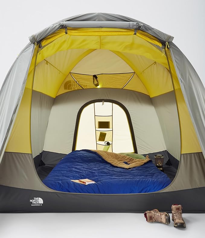 The North Face Tents Wawona 4 Tent - Four-Person Camping Tent Water Repellent Spacious &amp Easy to Set Up Attached Vestibule