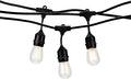 Holiday Lighting Outlet LED Outdoor Patio Lights | 46-Foot Hanging Outdoor String Lights | Includes 16 Dimmable 1.5 Watt Edison Filament Bulb Cafe Lights | Weatherproof Commercial Grade