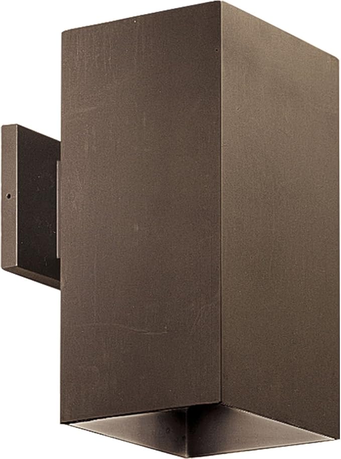 Progress Lighting 6 Aluminum Outdoor Wall Lantern Light Square Collection Outdoor P5643-20 Antique Bronze