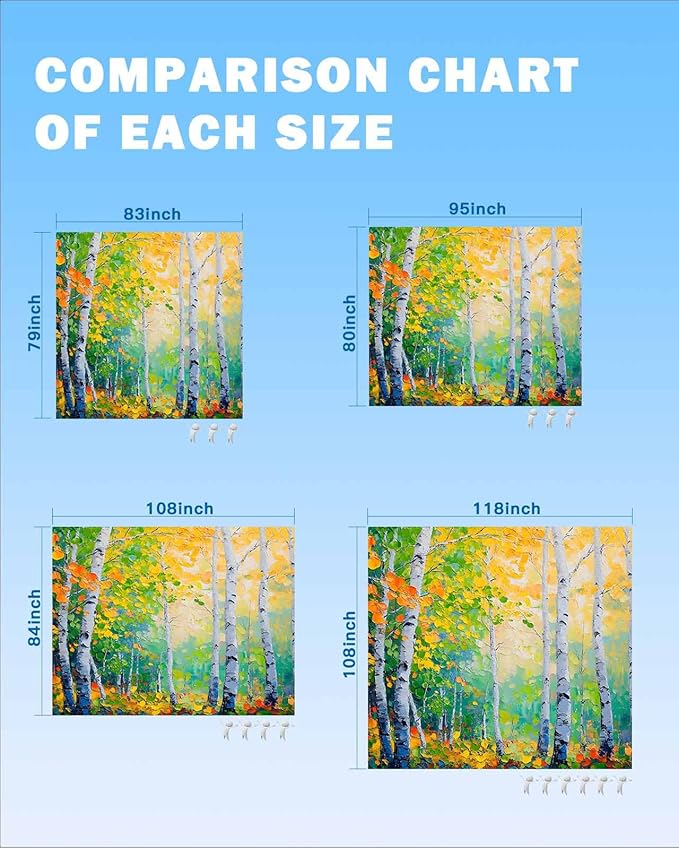 Modern Summer Plant Beach Blanket Waterproof Sandproof Country Oil Painting Birch Beach Mat Quick Drying Outdoor Picnic Mat 118 x 108 for 1-8 Adults Essentials for Travel Camping Hiking