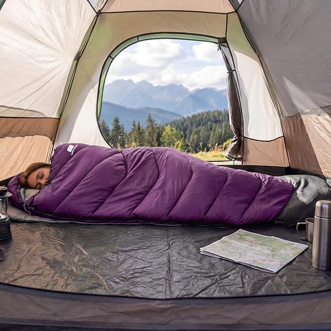 Sleeping Bags for Adults Cold Weather &amp WarmBackpacking Camping Sleeping Bag for Tall Girls BoysLightweightCompactWaterproof Camping Gear for TravelingHikingHotelOutdoor &amp Indoor