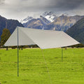 DANCHEL OUTDOOR 13x9.8ft Large Waterpoof Camping Nylon Tarp Canopy Tent Canopy Sun Shelter Glamping Awning Accessories Khaki