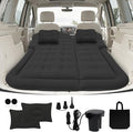 Car Air Mattress - Inflatable Bed SUV Mattress for Cars RV Truck Backseat Trunk Portable Camping Bed Flocked Airbed Sleeping Mat for Vehicle Travel Road Trip Indoor&ampOutdoor Activities (Black)