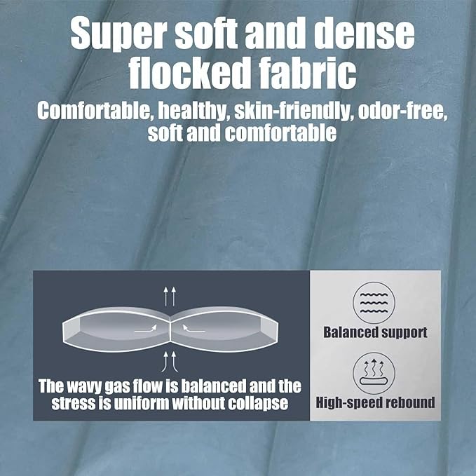 Inflatable Car Mattress for Camping &amp Travel Portable Sleeping Pad with Pump &amp 2 Pillows Black
