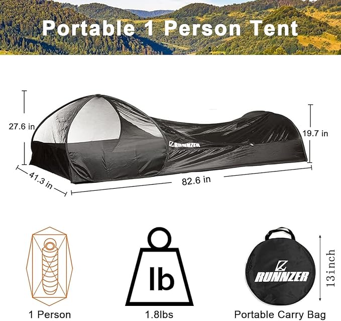 Single Person Pop Up Tent 1 Person Mosquito Net Tent