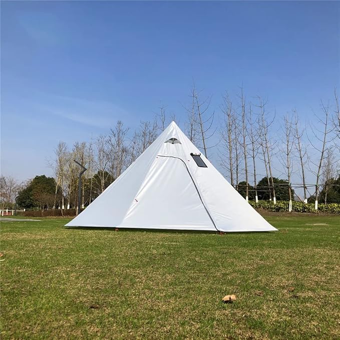 Tipi Hot Tent with Fire Retardant Stove Jack for Flue Pipes 2~3 Person Lightweight Teepee Tents for Family Team Outdoor Backpacking Camping Hiking
