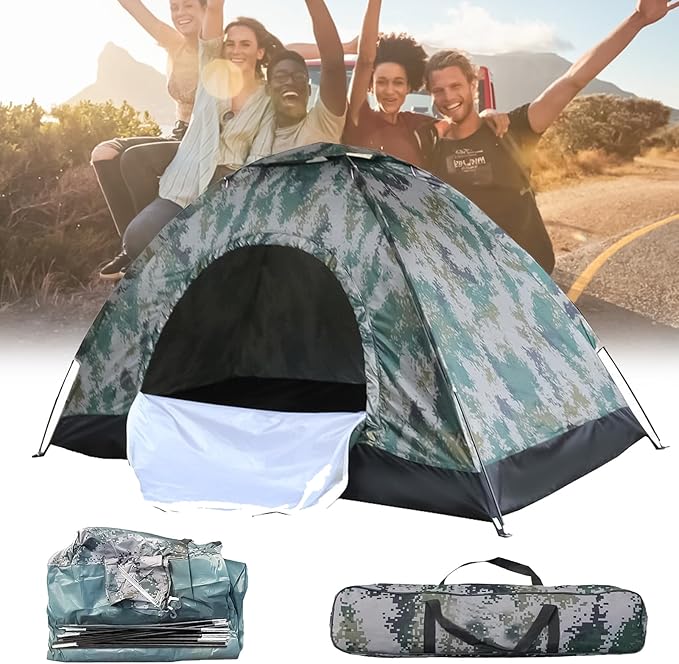 Camping Tent 2 Person Waterproof Family Dome Tent with Rain Fly Lightweight Portable Backpacking Tent for Outdoor Camping/Hiking