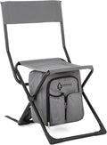 ARROWHEAD OUTDOOR Multi-Function 3-in-1 Compact Fishing Chair: Backpack Stool &amp Insulated Cooler w/Bottle Holder &amp Storage Bag External Pockets Backrest Camp Hiking Heavy-Duty USA-Base