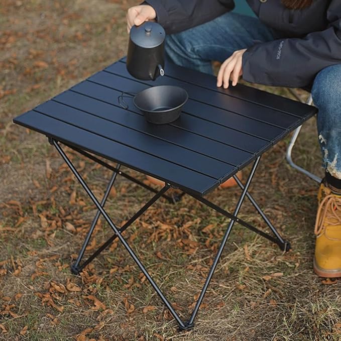 Folding Camping Table Ultra Lightweight and Thickened Aluminum Alloy Outdoor Folding Portable Picnic Table Camp Table Easy to Carry Suitable for Outdoor Picnics BBQ Patio