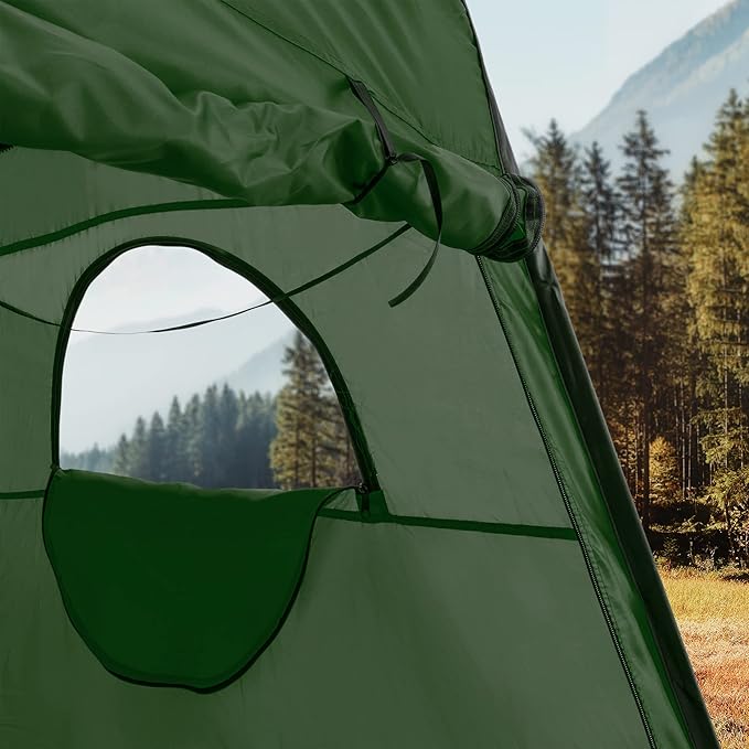 RecPro Portable Pop Up Privacy Tent | Changing Room Toilet Shower Rain Shelter for Camping &amp Beach | Includes Carry Bag Ground Cover and rain Cover