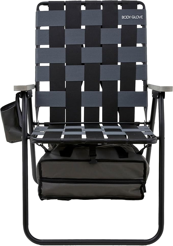 Body Glove Colorado Folding Chair for Adults – Portable Outdoor Beach Chair with Cup Holder Heavy Duty Foldable Chair - 325lb