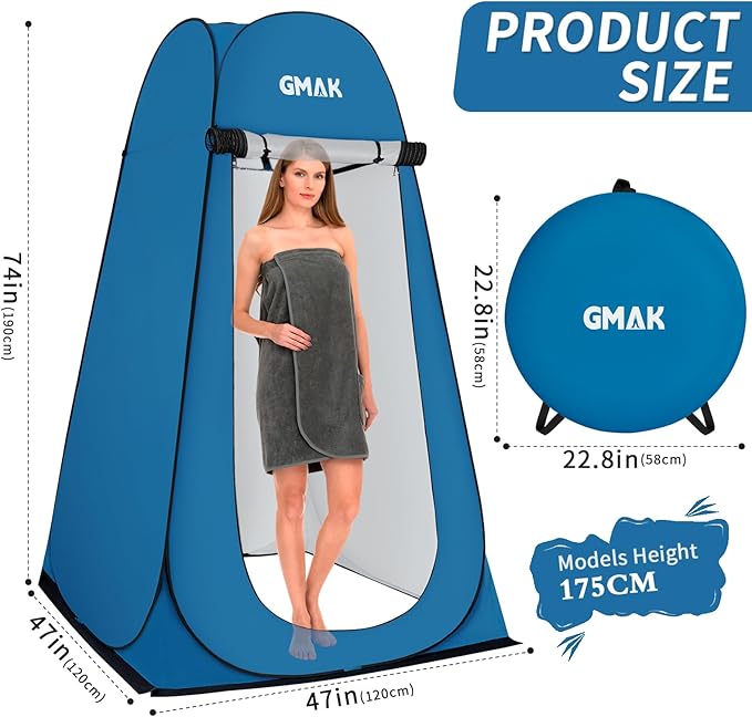 GMAK Pop Up Privacy Shower Tent Portable Pop Up Beach Dressing Changing Room UV/Rain Outdoor Privacy Shelter Camping Tents