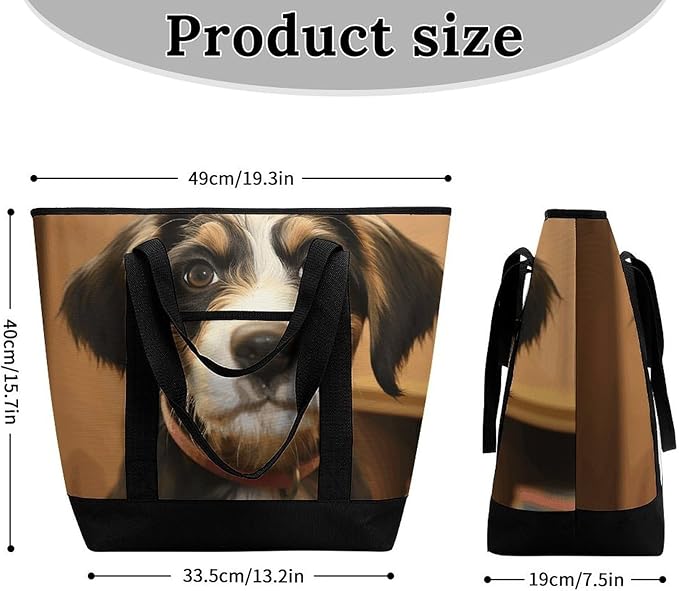 Insulated Shopping BagLarge Reusable Cooler Bags Dog Training Printed Foldable Shopping BagTravel Waterproof Shoulder Bag