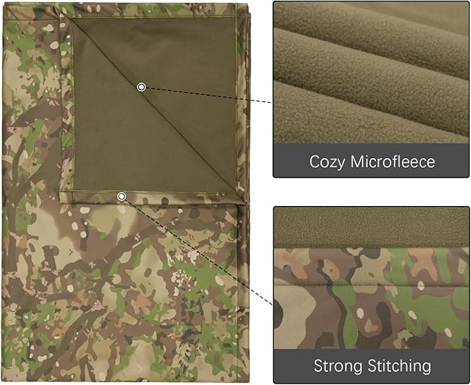 LOOGU Camo Blanket Waterproof Insulation Poncho Liner for Outdoor Camping Hiking Hunting Survival Backpacking Picnicking