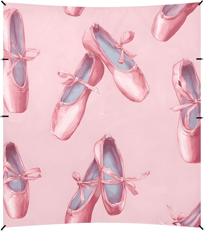 Ballet Shoes Pattern Camping Sun Shelter Beach Tent Portable Beach Sun Shade Outdoor Canopy for Camping Trips Fishing Picnic