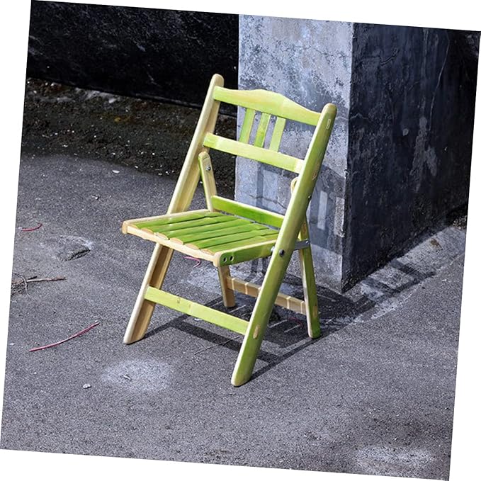 Totority Elegant Bamboo Chair Study Back-Rest Easy Folding for Storage for Outdoor Activities Home Decor