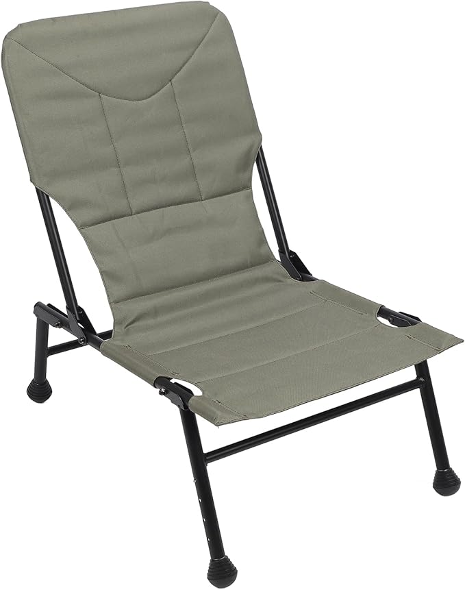 Portable Camping Chair Thickened Oxford Fabric Outdoor Folding Camping Chair with Cushion Extendable Aluminum Tube Legs Compact Folding Chair