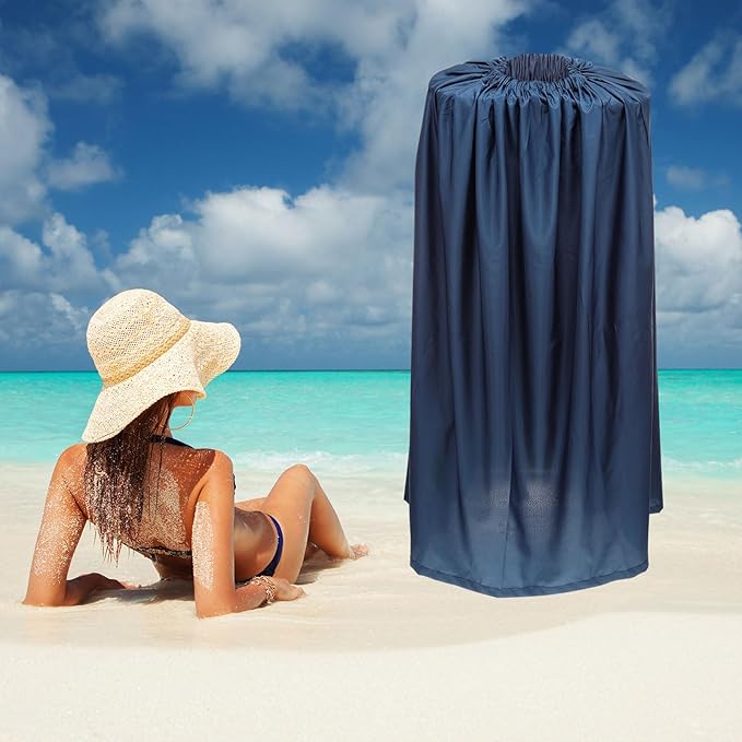 PATIKIL Portable Dressing Room 3.94ft Length Instant Dressing Cover Up Changing Tent Privacy Shelters for Beach Boating Camping Competition Dark Blue