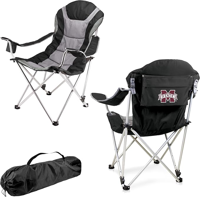 Picnic TIME NCAA Arkansas Razorbacks Reclining Camp Chair - Beach Chair for Adults - Sports Chair with Carry Bag