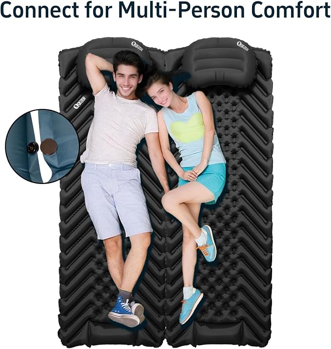 Ultralight Backpacking Sleeping Pad for Camping with Inflatable Neck Camping Pillow Lightweight Inflatable Sleeping Pad for Adults Portable for Hiking Car Travel - Durable &amp Comfortable
