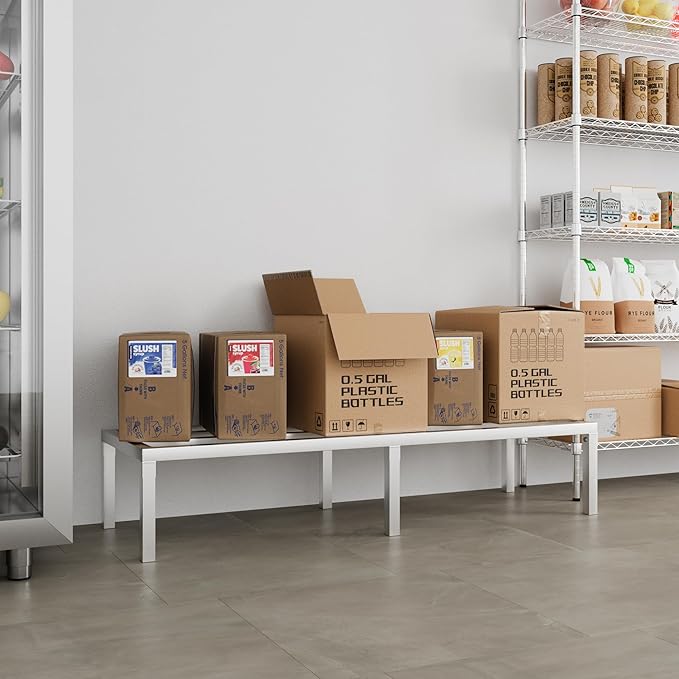 60 Long x 20 Wide | Height: 12 Off The Floor Aluminum Dunnage Rack | Storage in Restaurant Kitchens and Garages and More!
