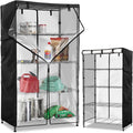 Wire Shelf Cover600D Heavy Duty 100% Waterproof Shelf Covers for Wire ShelvingOutdoor Storage Shelves Cover for Metal Rack48 W x 18 D x 82 HBlack with Clear Front