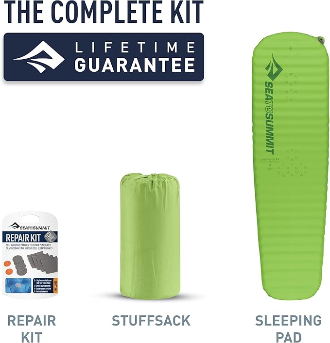 Sea to Summit Comfort Light Self-Inflating Foam Sleeping Pad for Camping and Backpacking Regular (72 x 20 x 2 inches)