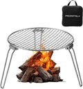 RROMATELX Small Folding Camping Grill304 Stainless Stee Portable Camping StoveCampfire GrateHeavy Duty Rack Camping with Carrying Bag for Outdoor Cooking Backpacking Hiking Picnic BBQ