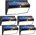 5 Pack 368 LED Solar Lights Outdoor Motion Sensor Solar Fence Light with 3 Lighting Modes Solar Powered Security Lights Waterproof for Outside Yard Wall Garden Backyard Step Garage